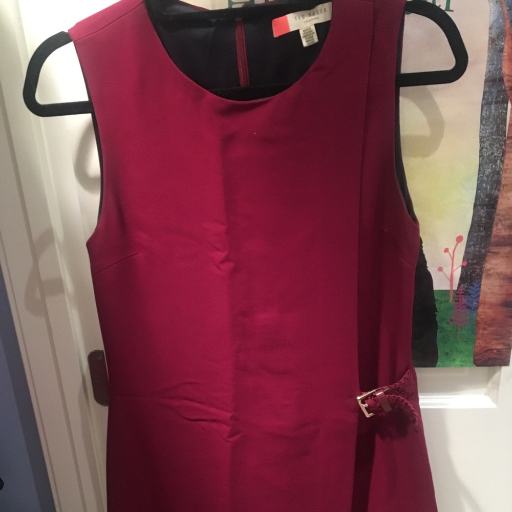 Ted baker London shift dress with buckle detail